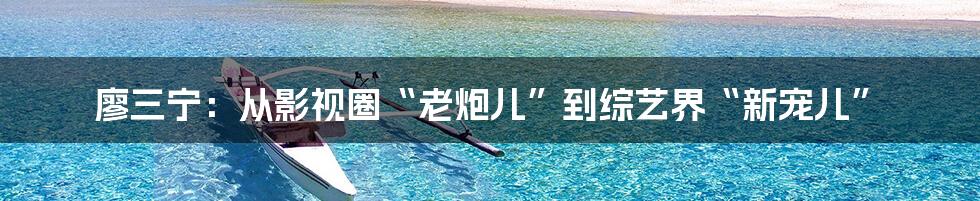 廖三宁:从影视圈“老炮儿”到综艺界“新宠儿”