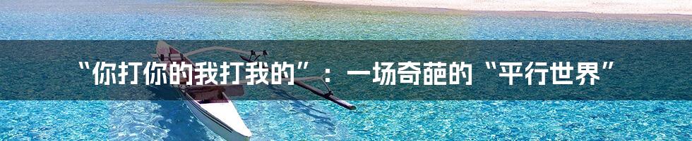 “你打你的我打我的”：一场奇葩的“平行世界”