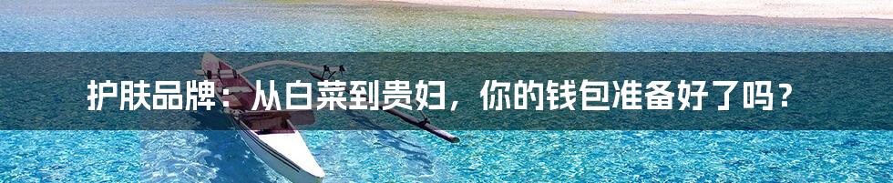 护肤品牌:从白菜到贵妇,你的钱包准备好了吗?
