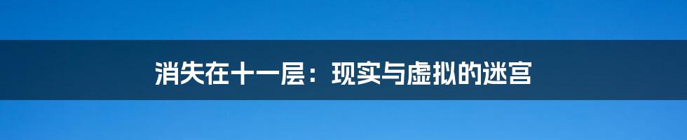 消失在十一层:现实与虚拟的迷宫
