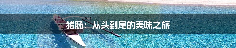 猪肠:从头到尾的美味之旅