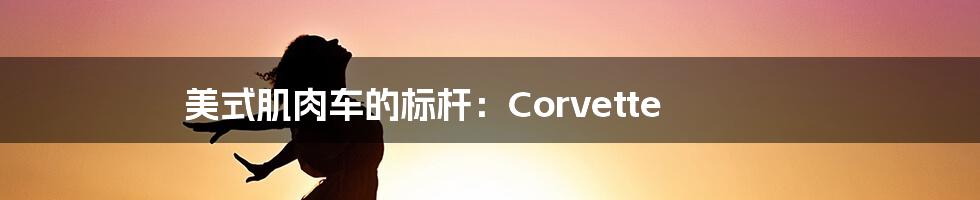 美式肌肉车的标杆:Corvette