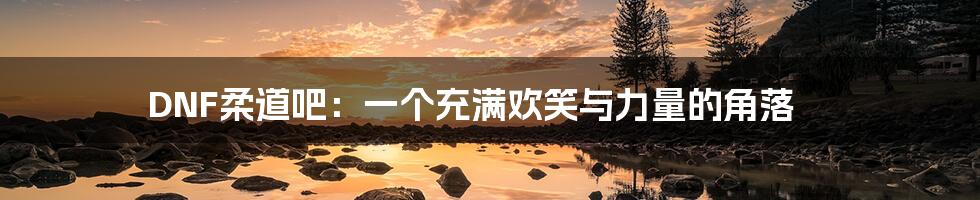 DNF柔道吧:一个充满欢笑与力量的角落
