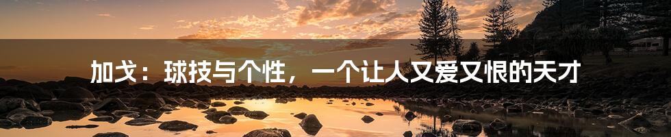 加戈:球技与个性,一个让人又爱又恨的天才