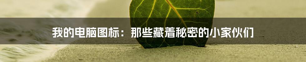 我的电脑图标:那些藏着秘密的小家伙们