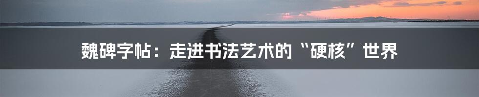 魏碑字帖:走进书法艺术的“硬核”世界