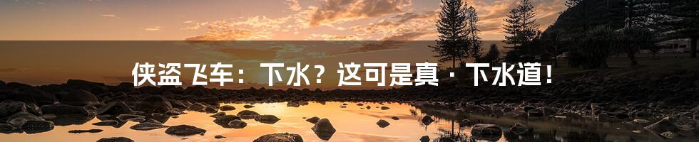 侠盗飞车:下水?这可是真·下水道!