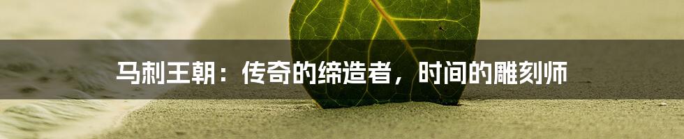 马刺王朝:传奇的缔造者,时间的雕刻师