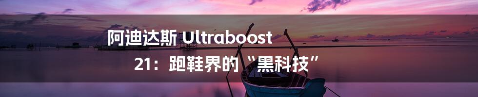 阿迪达斯 Ultraboost 21:跑鞋界的“黑科技”