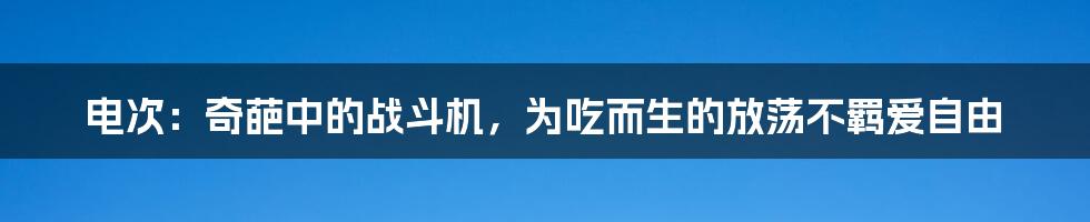 电次：奇葩中的战斗机，为吃而生的放荡不羁爱自由