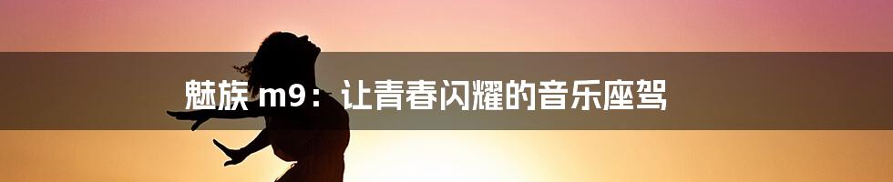魅族 m9:让青春闪耀的音乐座驾