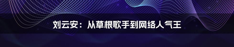 刘云安：从草根歌手到网络人气王