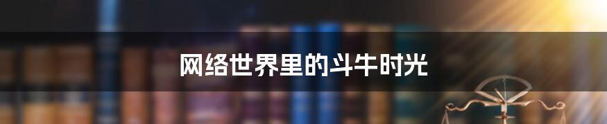 网络世界里的斗牛时光