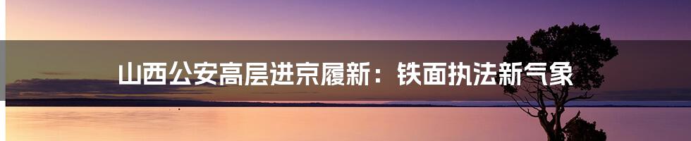 山西公安高层进京履新:铁面执法新气象