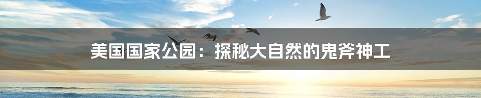 美国国家公园：探秘大自然的鬼斧神工