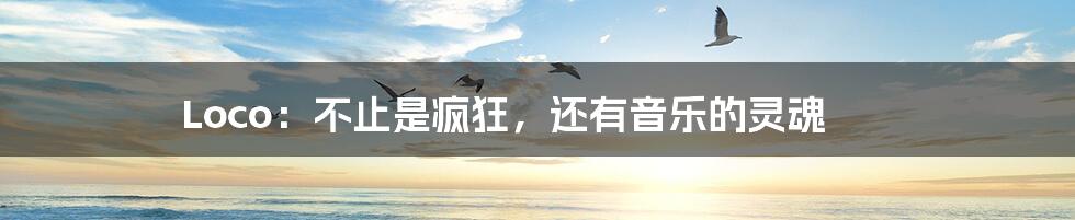 Loco:不止是疯狂,还有音乐的灵魂