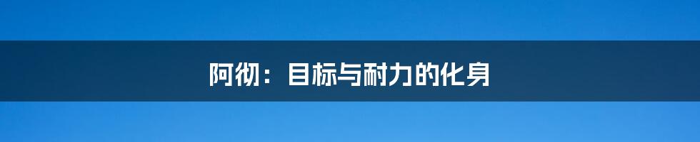 阿彻:目标与耐力的化身