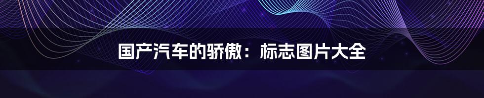国产汽车的骄傲:标志图片大全