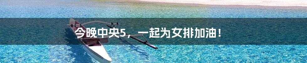 今晚中央5,一起为女排加油!