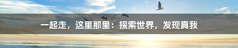 一起走,这里那里:探索世界,发现真我
