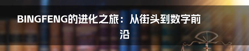 BINGFENG的进化之旅:从街头到数字前沿