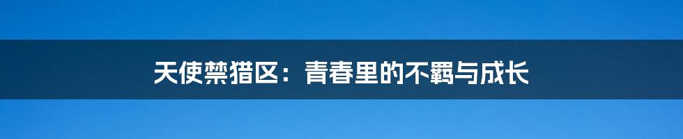 天使禁猎区:青春里的不羁与成长