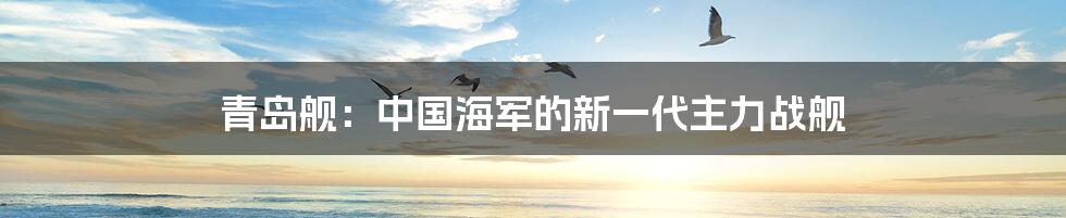 青岛舰:中国海军的新一代主力战舰