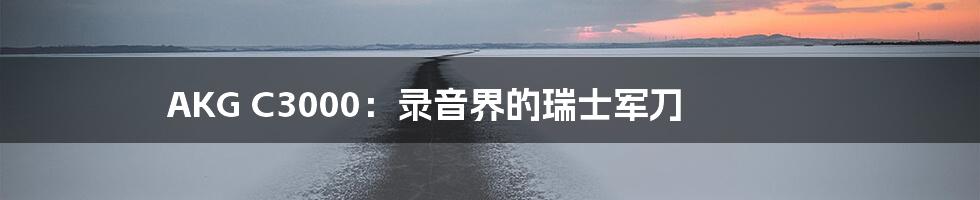 AKG C3000:录音界的瑞士军刀