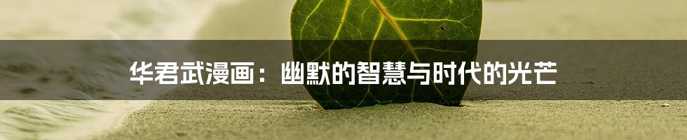 华君武漫画:幽默的智慧与时代的光芒