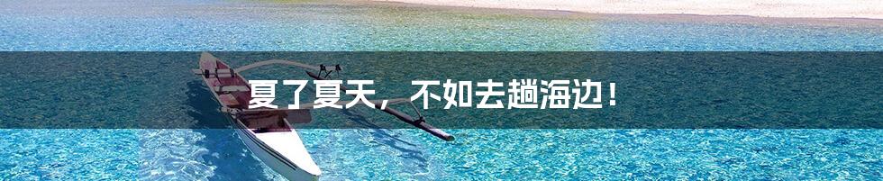 夏了夏天,不如去趟海边!