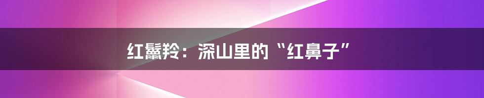 红鬣羚:深山里的“红鼻子”