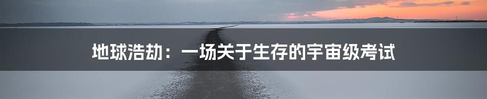 地球浩劫:一场关于生存的宇宙级考试