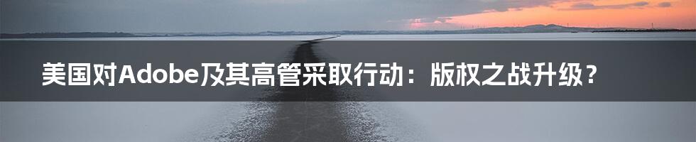 美国对Adobe及其高管采取行动:版权之战升级?
