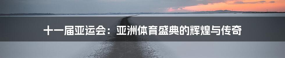 十一届亚运会:亚洲体育盛典的辉煌与传奇