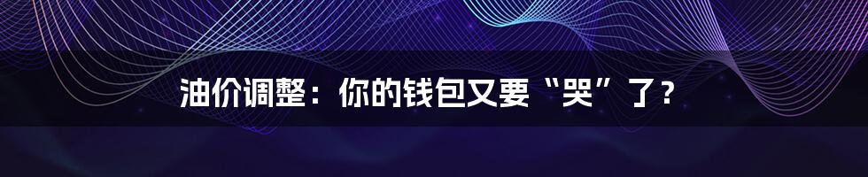 油价调整:你的钱包又要“哭”了?