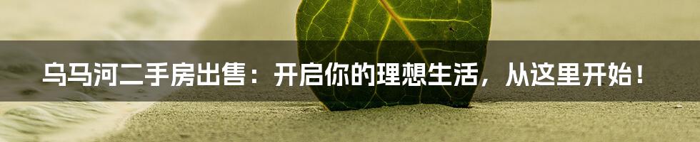 乌马河二手房出售:开启你的理想生活,从这里开始!