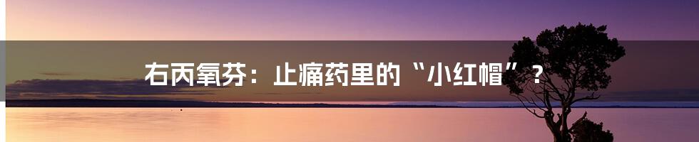 右丙氧芬：止痛药里的“小红帽”？