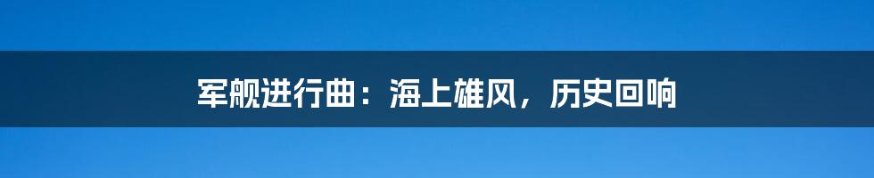 军舰进行曲:海上雄风,历史回响