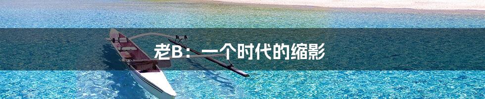 老B：一个时代的缩影