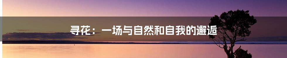 寻花:一场与自然和自我的邂逅