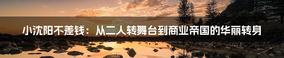小沈阳不差钱:从二人转舞台到商业帝国的华丽转身