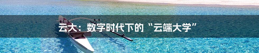 云大:数字时代下的“云端大学”