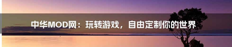 中华MOD网：玩转游戏，自由定制你的世界