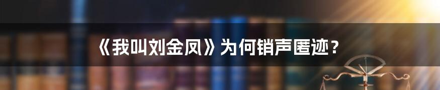 《我叫刘金凤》为何销声匿迹？