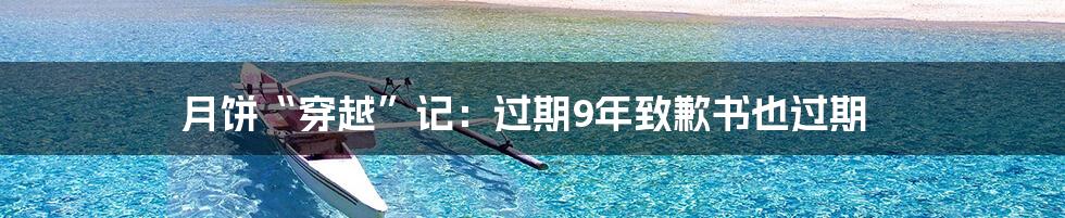 月饼“穿越”记:过期9年致歉书也过期