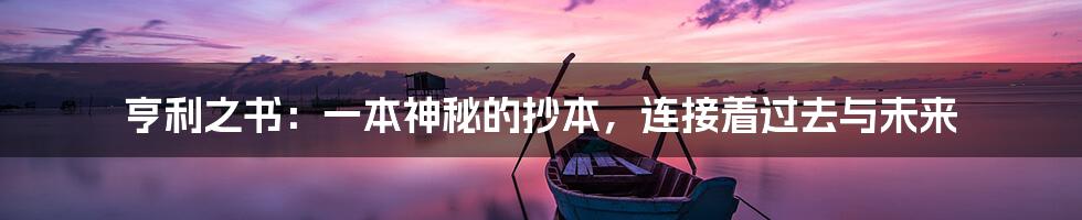 亨利之书:一本神秘的抄本,连接着过去与未来