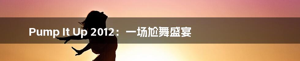 Pump It Up 2012:一场尬舞盛宴