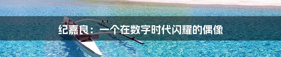 纪嘉良：一个在数字时代闪耀的偶像