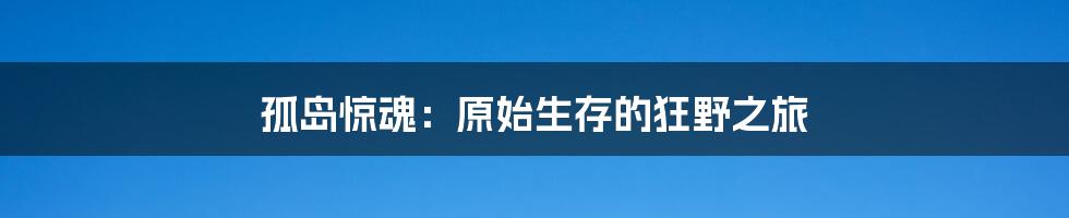 孤岛惊魂:原始生存的狂野之旅