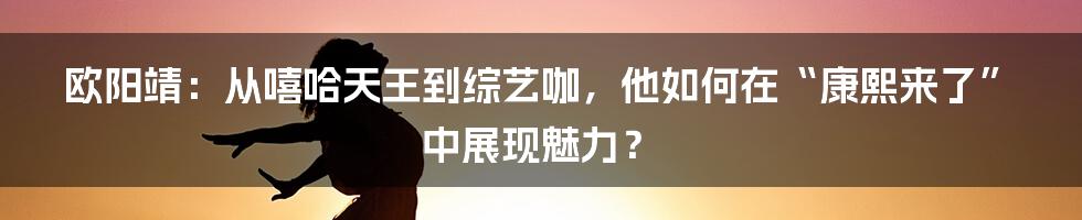 欧阳靖:从嘻哈天王到综艺咖,他如何在“康熙来了”中展现魅力?